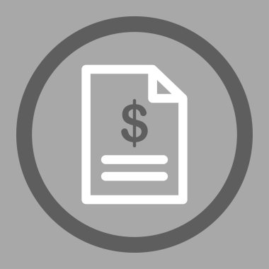 Fatura daire içinde vektör simgesi