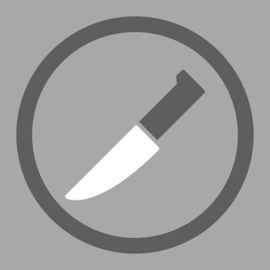 Bıçak yuvarlak vektör simgesi