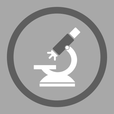 Labs mikroskop yuvarlak vektör simgesi