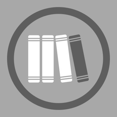 Kütüphane yuvarlak vektör simgesi