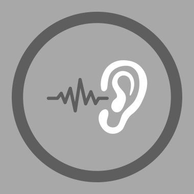 Daire içinde vektör simge dinle