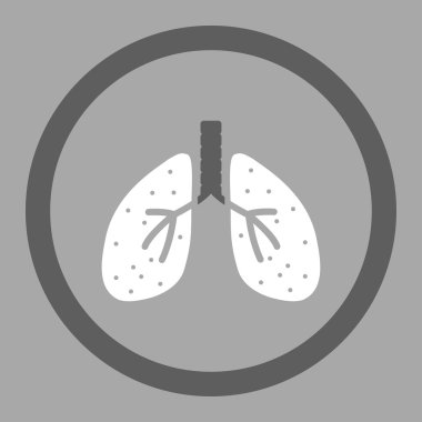 Akciğerler yuvarlak vektör simgesi