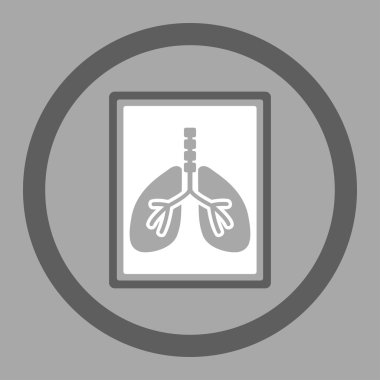 Akciğer röntgeni fotoğraf yuvarlak vektör simgesi
