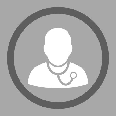 Doktor daire içinde vektör simgesi