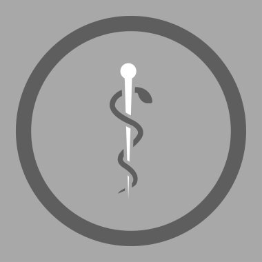 Tıbbi iğne yuvarlak vektör simgesi