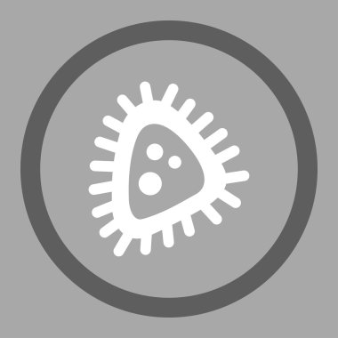 Mikro parazit yuvarlak vektör simgesi