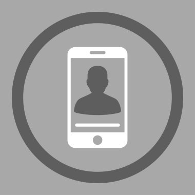 Mobile Contact Circled Vector Icon