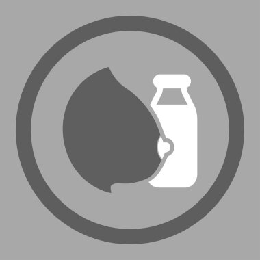 Anne sütü yuvarlak vektör simgesi