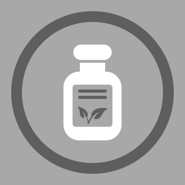 Doğal ilaçlar yuvarlak vektör simgesi