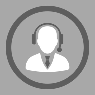 Operatör yuvarlak vektör simgesi