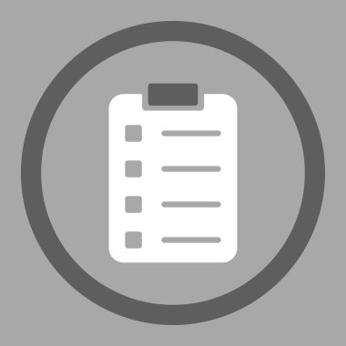 Pad sayfa daire içinde vektör simgesi