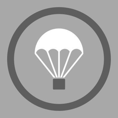 Paraşüt daire içinde vektör simgesi