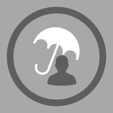 Hasta bakımı yuvarlak vektör simgesi