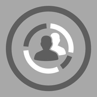 Hasta diyagramı yuvarlak vektör simgesi