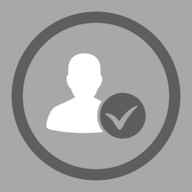 İstemci Ok yuvarlak vektör simgesi