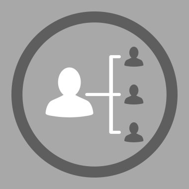 İstemci ilişkiler daire içinde vektör simgesi