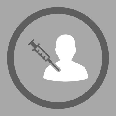 Patient Vaccination Circled Vector Icon