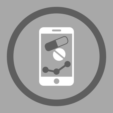 Eczane Online raporu vektör simgesi daire