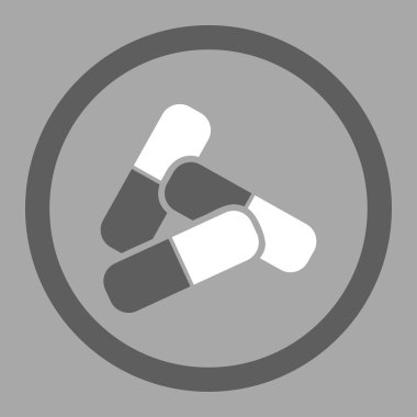 Hapları yuvarlak vektör simgesi