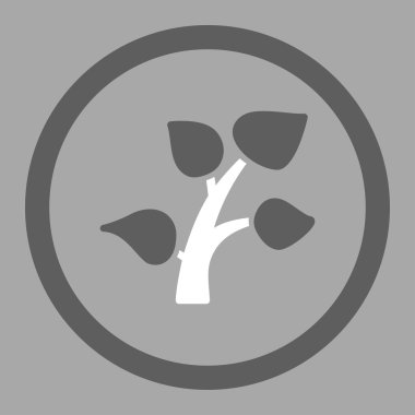 Bitki daire içinde vektör simgesi