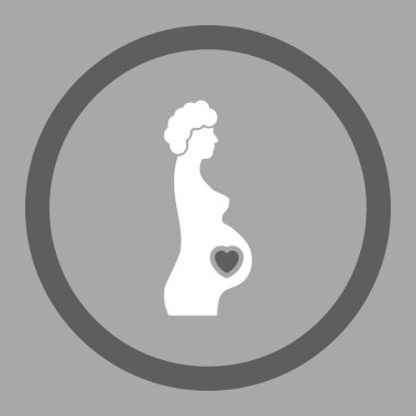 Hamile kadın yuvarlak vektör simgesi