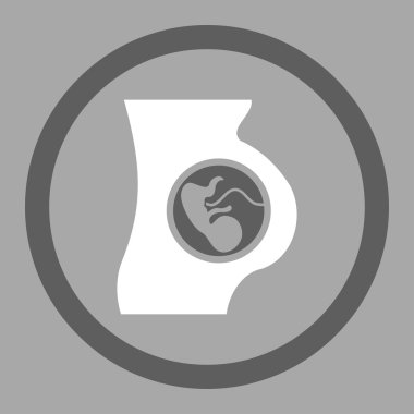 Pregnant Woman Circled Vector Icon