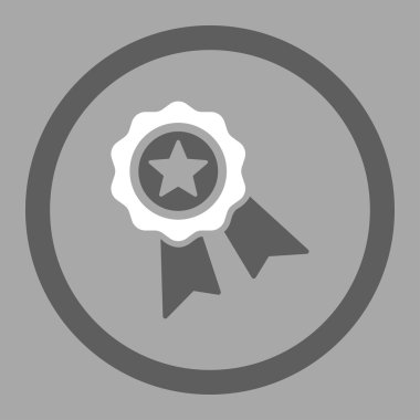 Kalite damgası daire içinde vektör simgesi