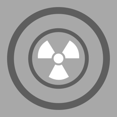 Radyasyon tehlike yuvarlak vektör simgesi