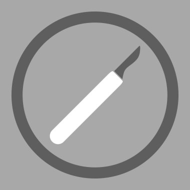 Neşter yuvarlak vektör simgesi