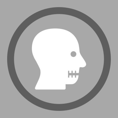 Dikili ağız yuvarlak vektör simgesi