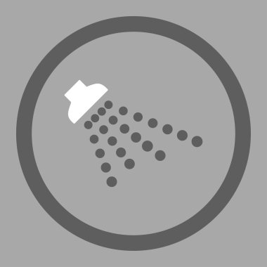 Duş daire içinde vektör simgesi