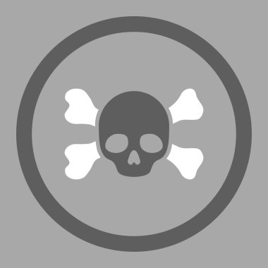 Death And Bones Rounded Vector Icon