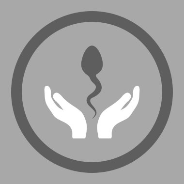 Sperm bakım daire içinde vektör simgesi