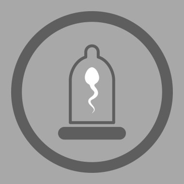 Sperm prezervatif yuvarlak vektör simgesi