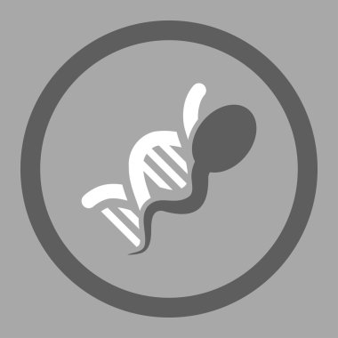 Sperm Dna daire içinde vektör simgesi