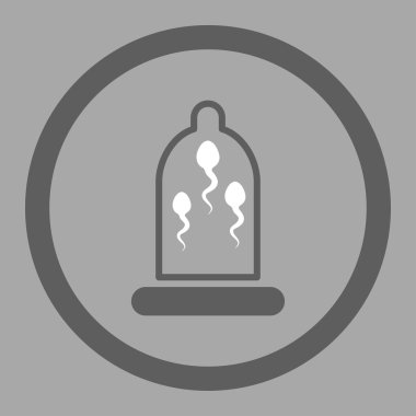 Sperm kauçuk yuvarlak vektör simgesi