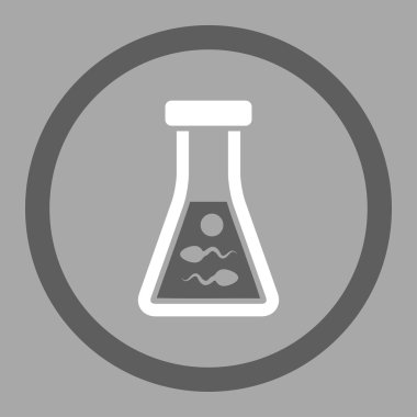 Sperm sıvı yuvarlak vektör simgesi