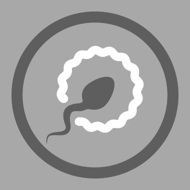 Sperm penetrasyon daire içinde vektör simgesi