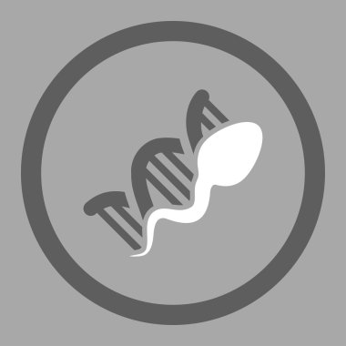 Sperm çoğaltma yuvarlak vektör simgesi