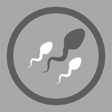 Sperm daire içinde vektör simgesi
