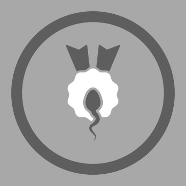 Sperm kazanan yuvarlak vektör simgesi