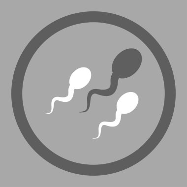 Sperm yuvarlak vektör simgesi