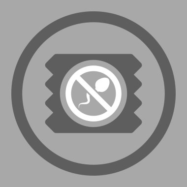 Sperm öldürücü koruyucu yuvarlak vektör simgesi