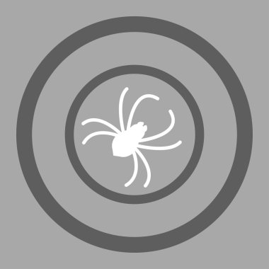 Örümcek yuvarlak vektör simgesi