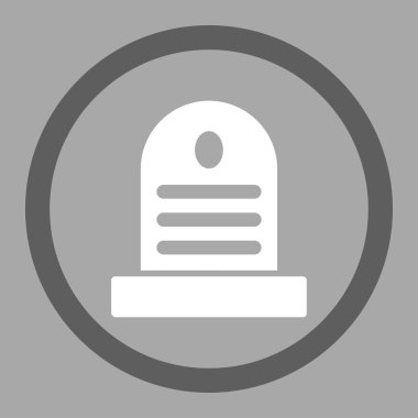 Mezar taşı daire içinde vektör simgesi