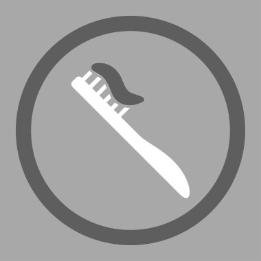 Diş fırça daire içinde vektör simgesi