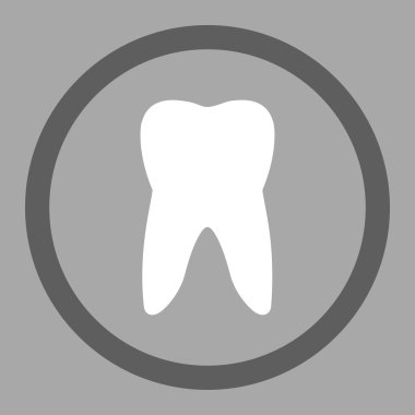 Diş yuvarlak vektör simgesi