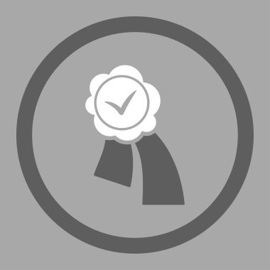 Doğrulama mühür daire içinde vektör simgesi