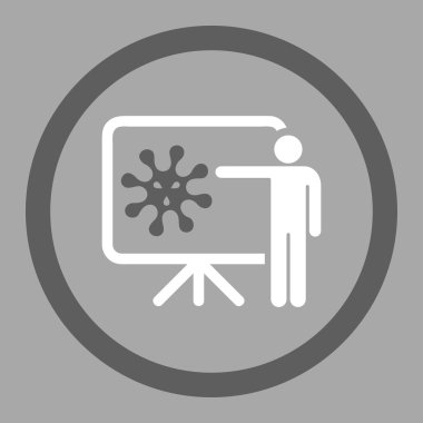 Mikroorganizma rapor vektör simge yuvarlak