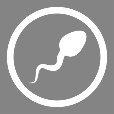 Zoosperm yuvarlak vektör simgesi